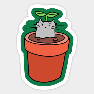 Cat Planter Sticker